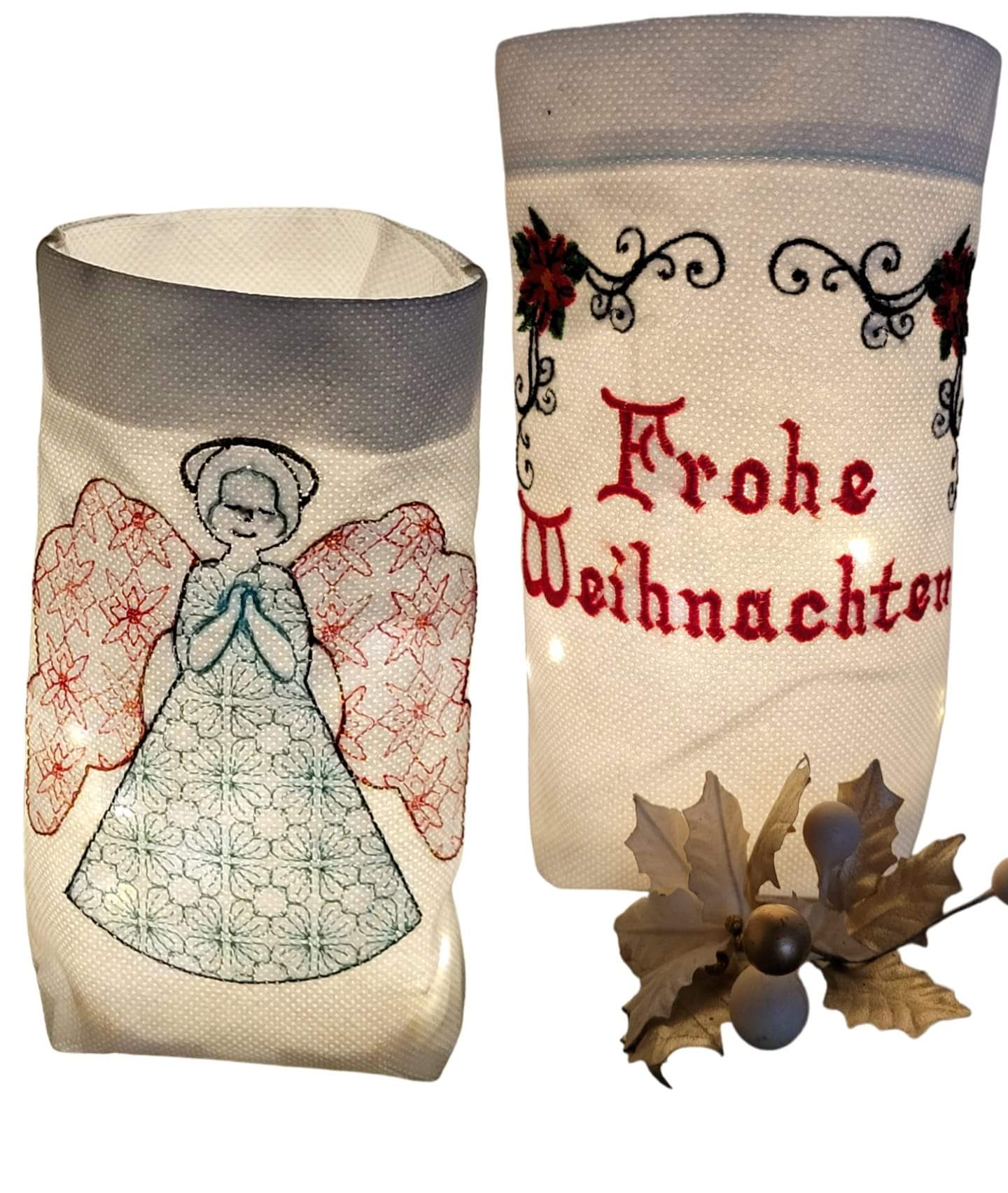 Lichterbeutel ITH Set Engel Herbst Kürbis Weihnachten 16x26