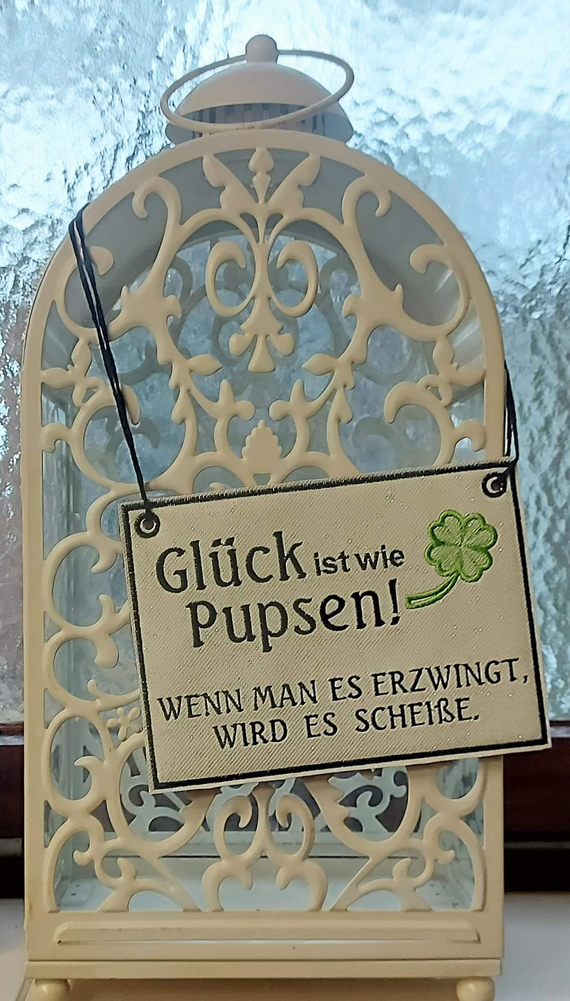 Schild ITH Glück Pupsen 13x18