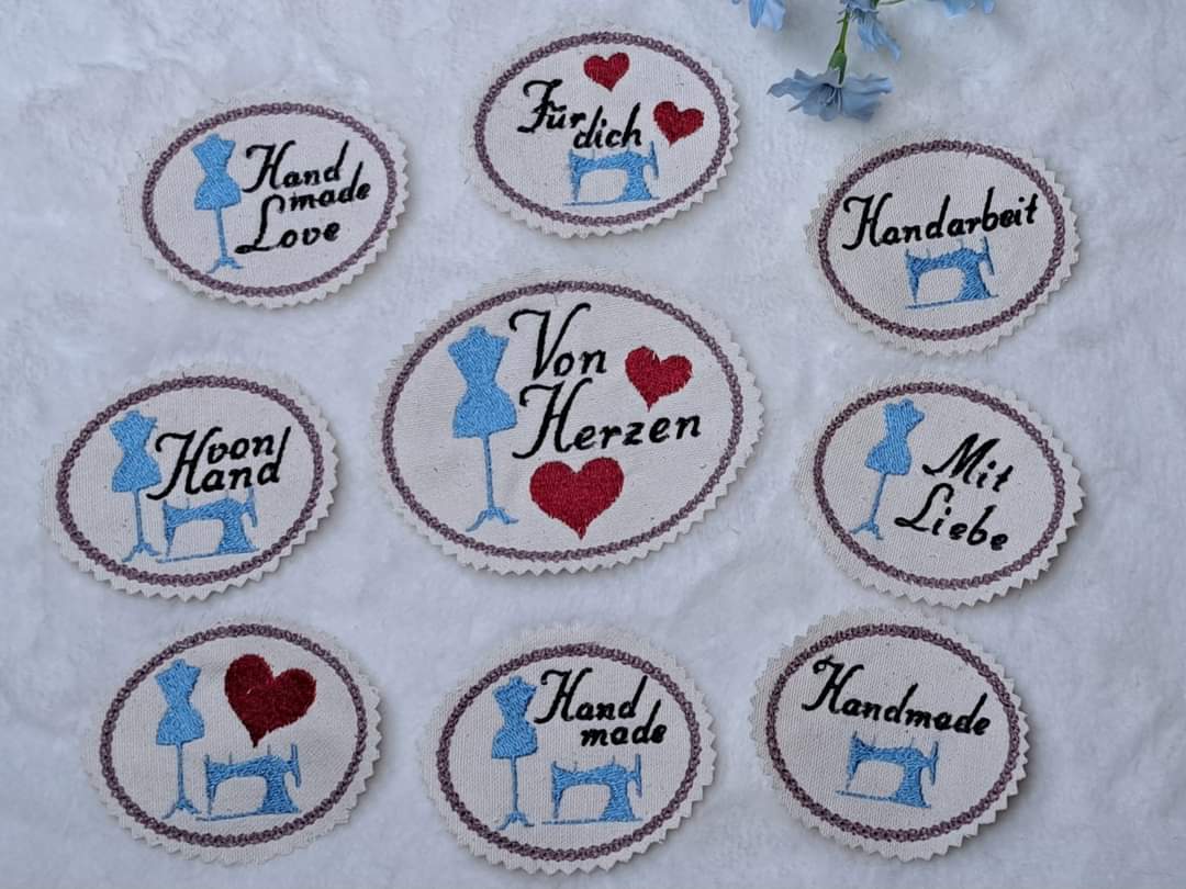 Labels Set 9 Designs * Alle in 10x10 und kleiner * Handmade