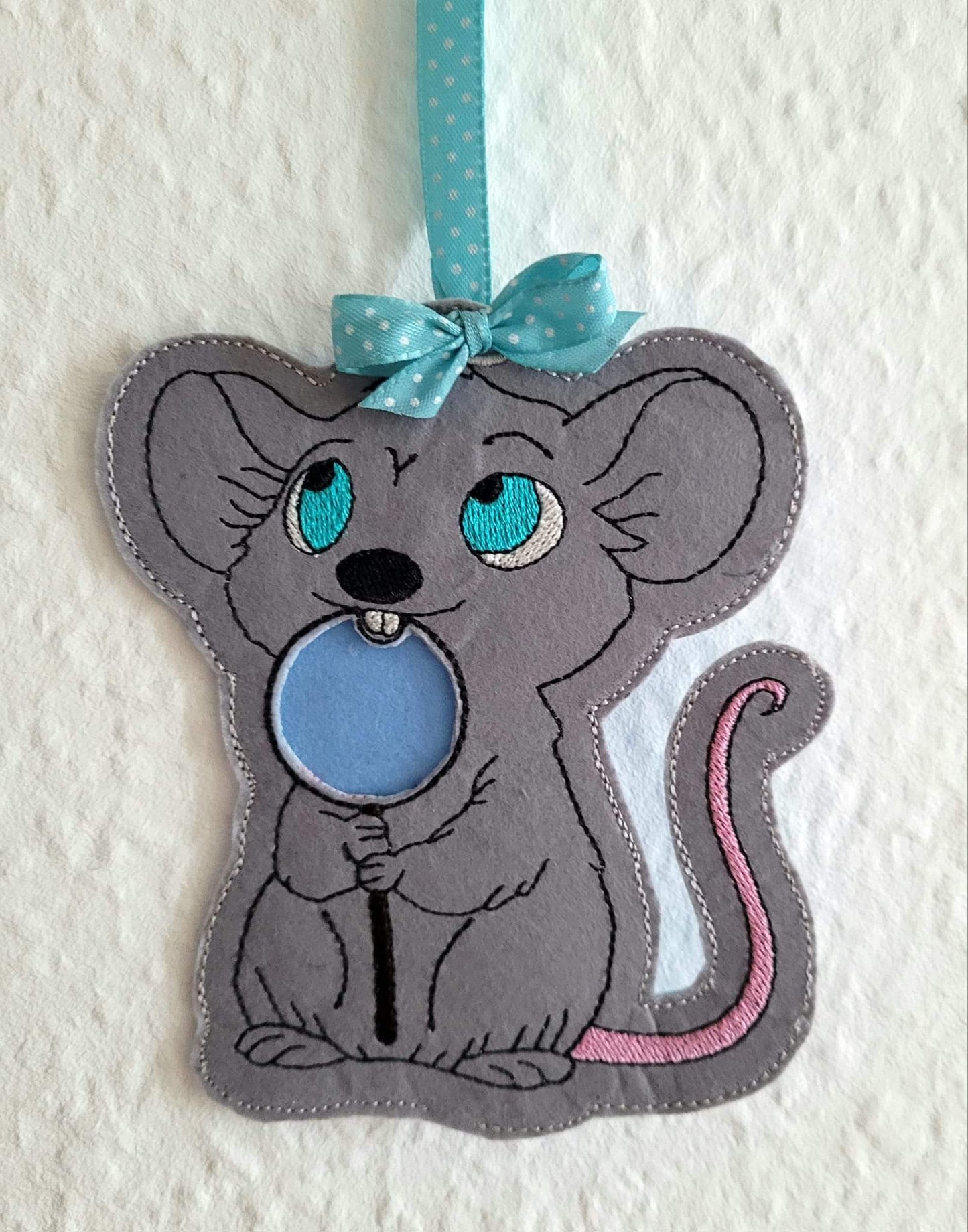 Maus mit Lolli ITH und Stickmotiv alle Größen ab 10x10