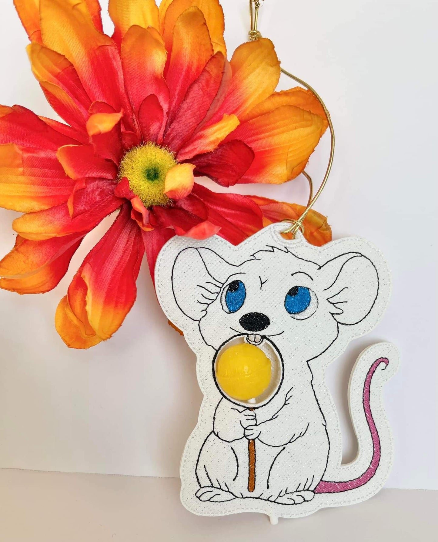Maus mit Lolli ITH und Stickmotiv alle Größen ab 10x10