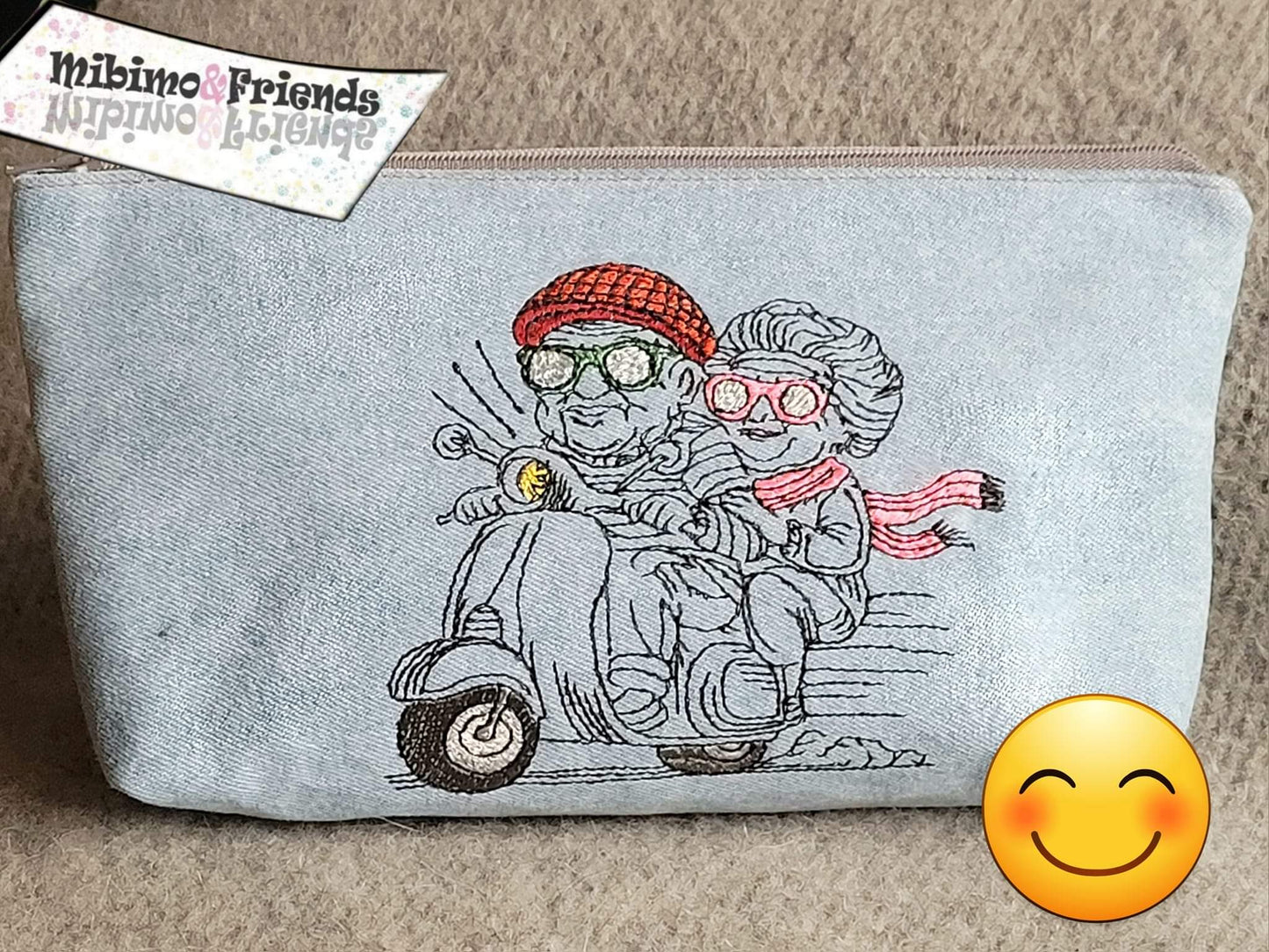 Oma Opa Roller Cool Niceline Datei für Kunstleder und Datei für Stoff je 7 Größen