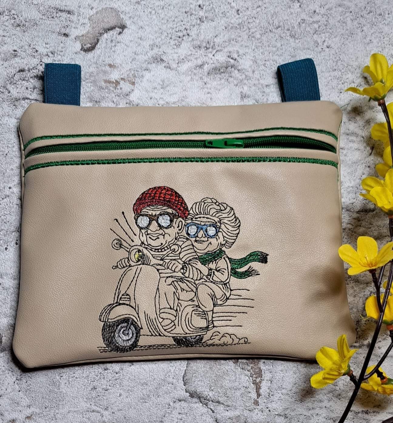 Oma Opa Roller Cool Niceline Datei für Kunstleder und Datei für Stoff je 7 Größen