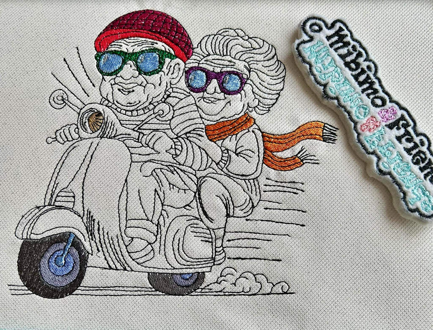 Oma Opa Roller Cool Niceline Datei für Kunstleder und Datei für Stoff je 7 Größen