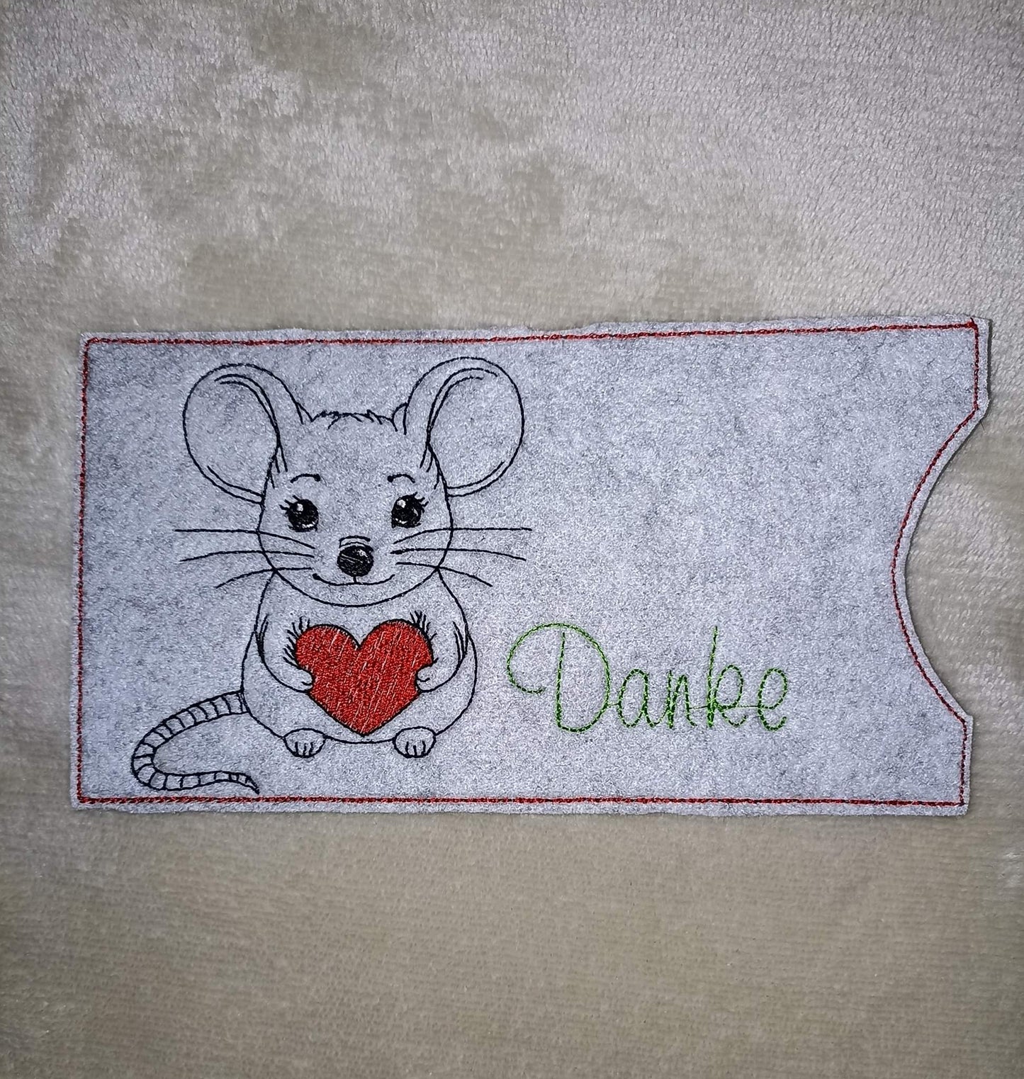 Ith Hülle Schokolade und Motiv Maus Herz in 4 verschiedenen Größen