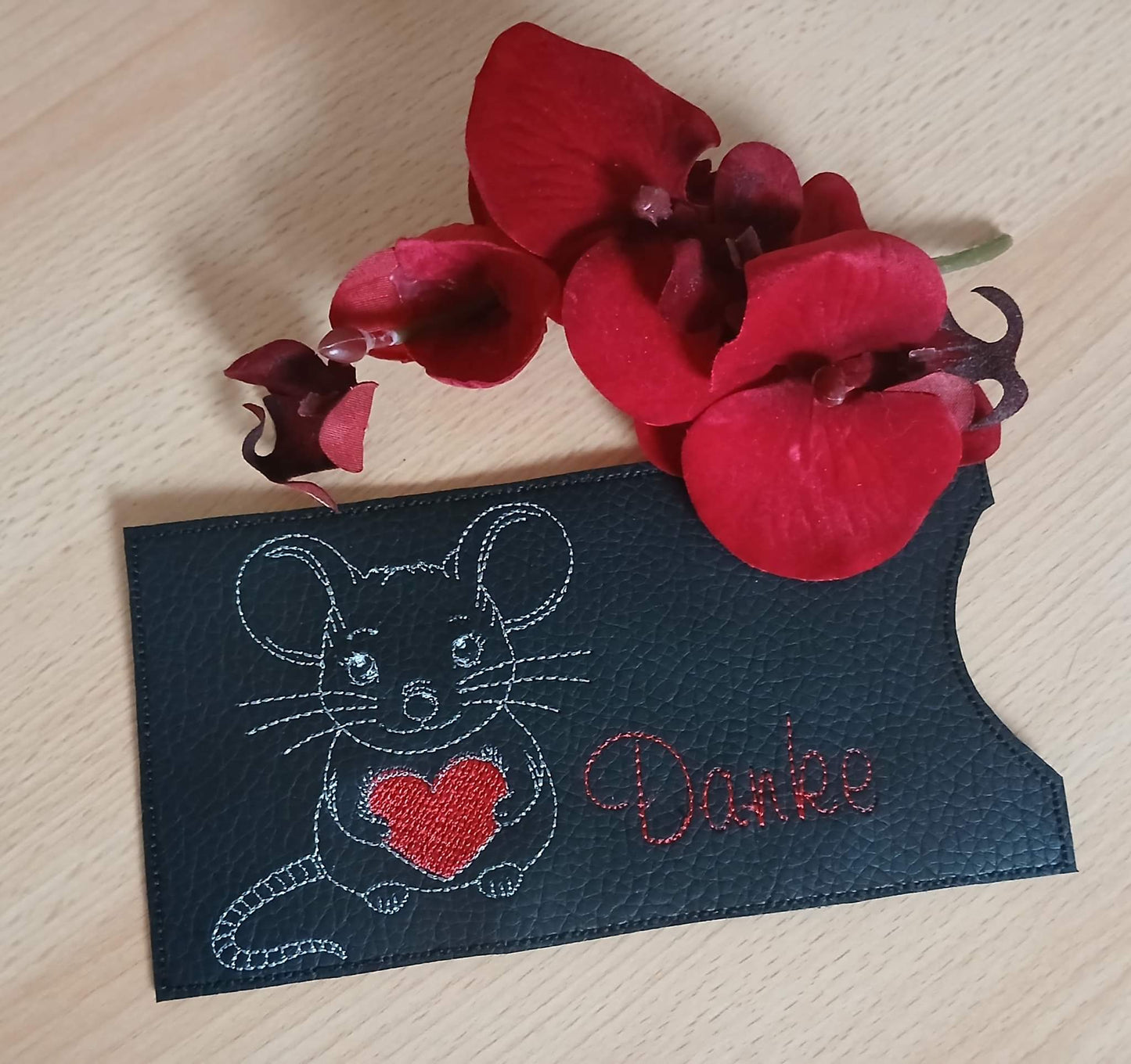 Ith Hülle Schokolade und Motiv Maus Herz in 4 verschiedenen Größen