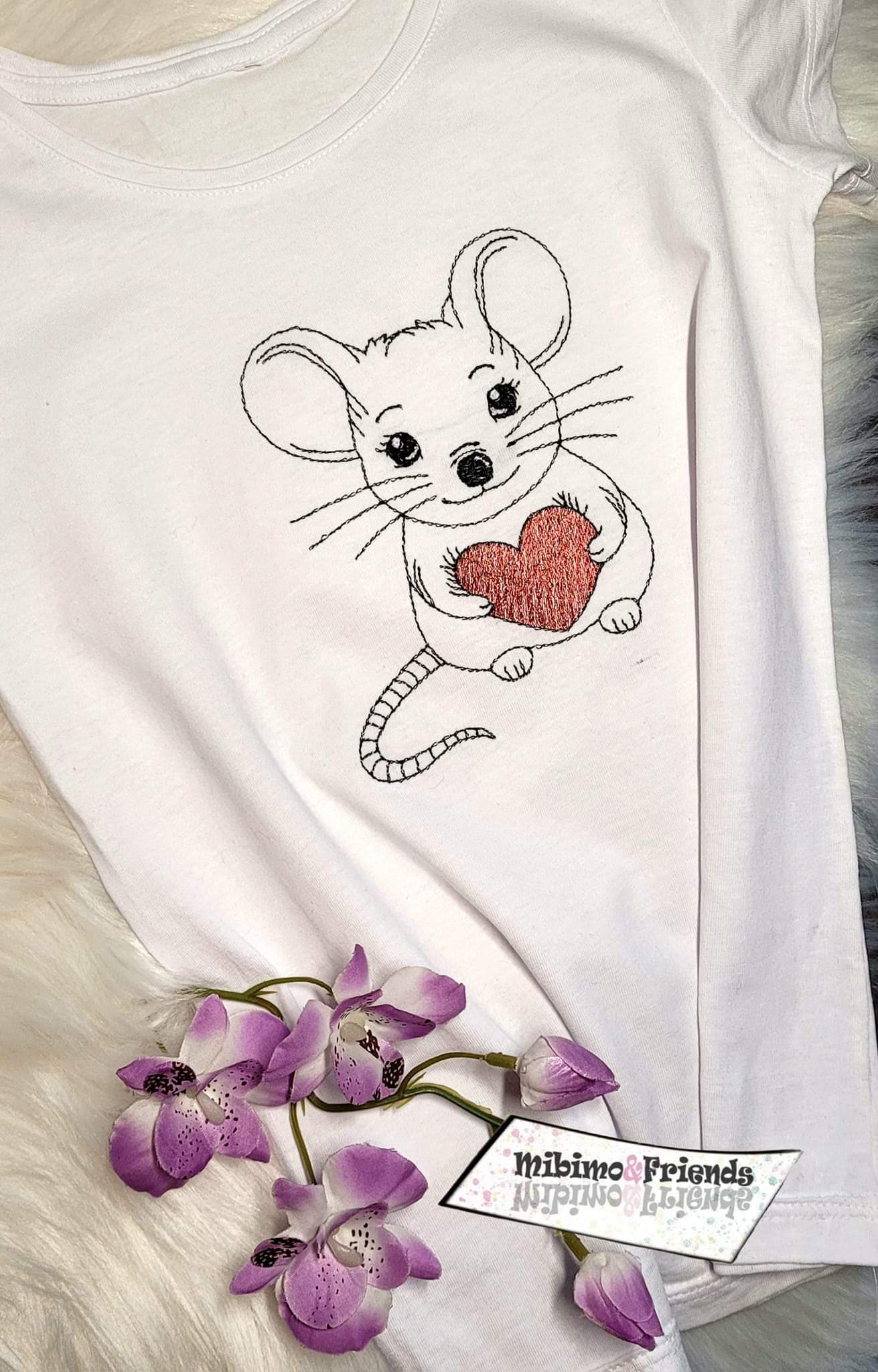 Ith Hülle Schokolade und Motiv Maus Herz in 4 verschiedenen Größen