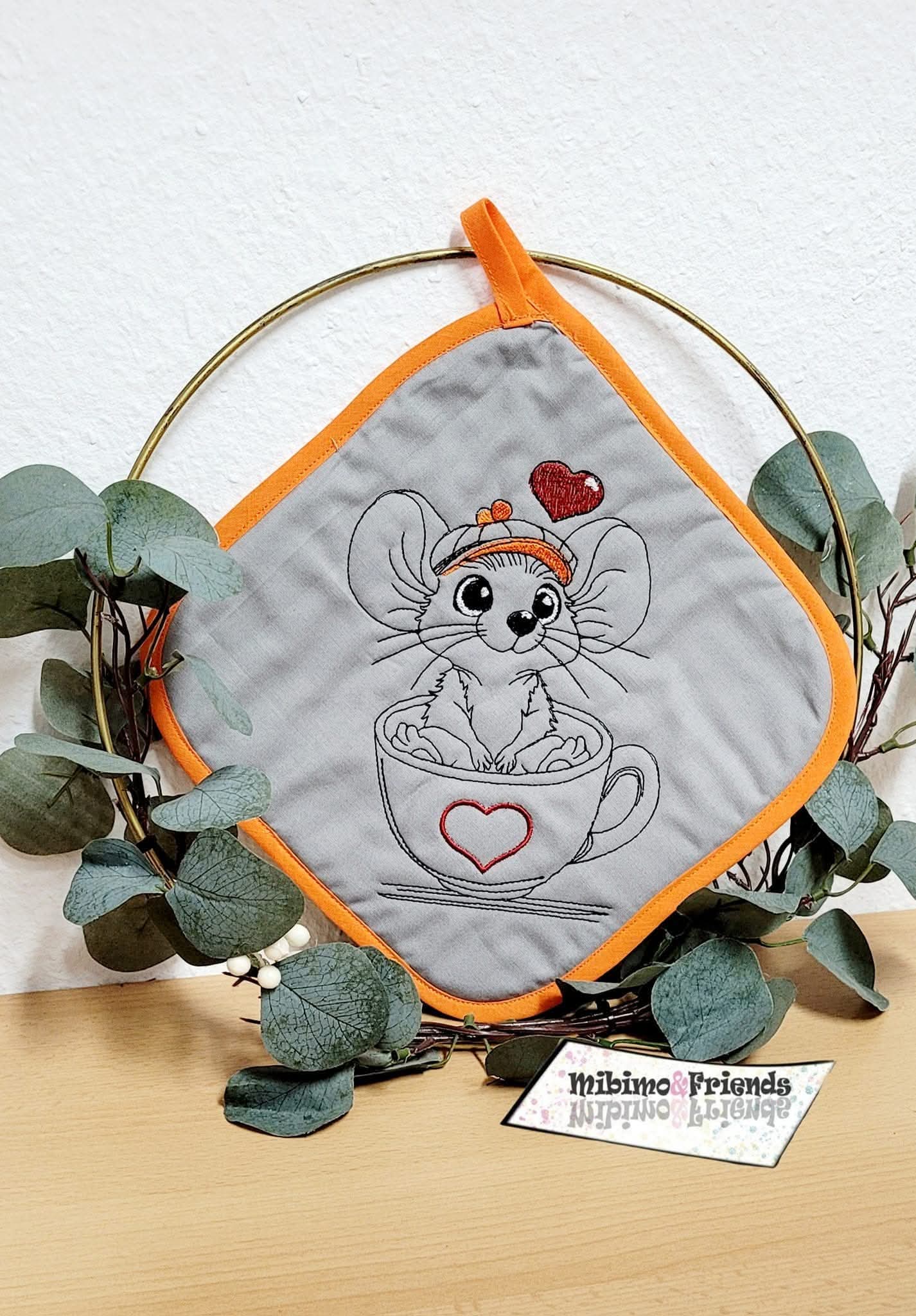 Maus Im Becher Herz in 5 Größen ab 13x18