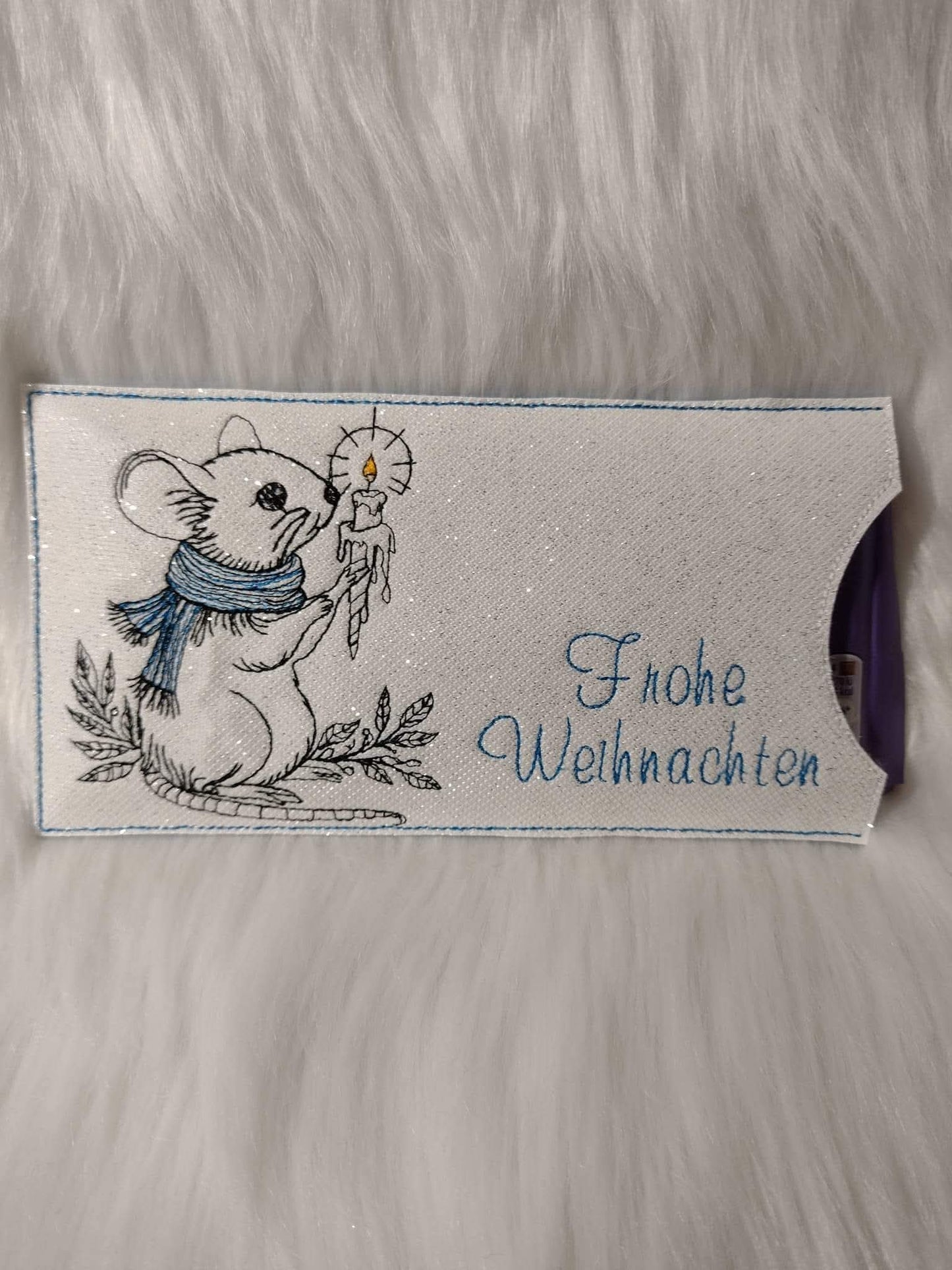 Ith Hülle Schokolade und Motiv Maus Weihnachten in 4 verschiedenen Größen