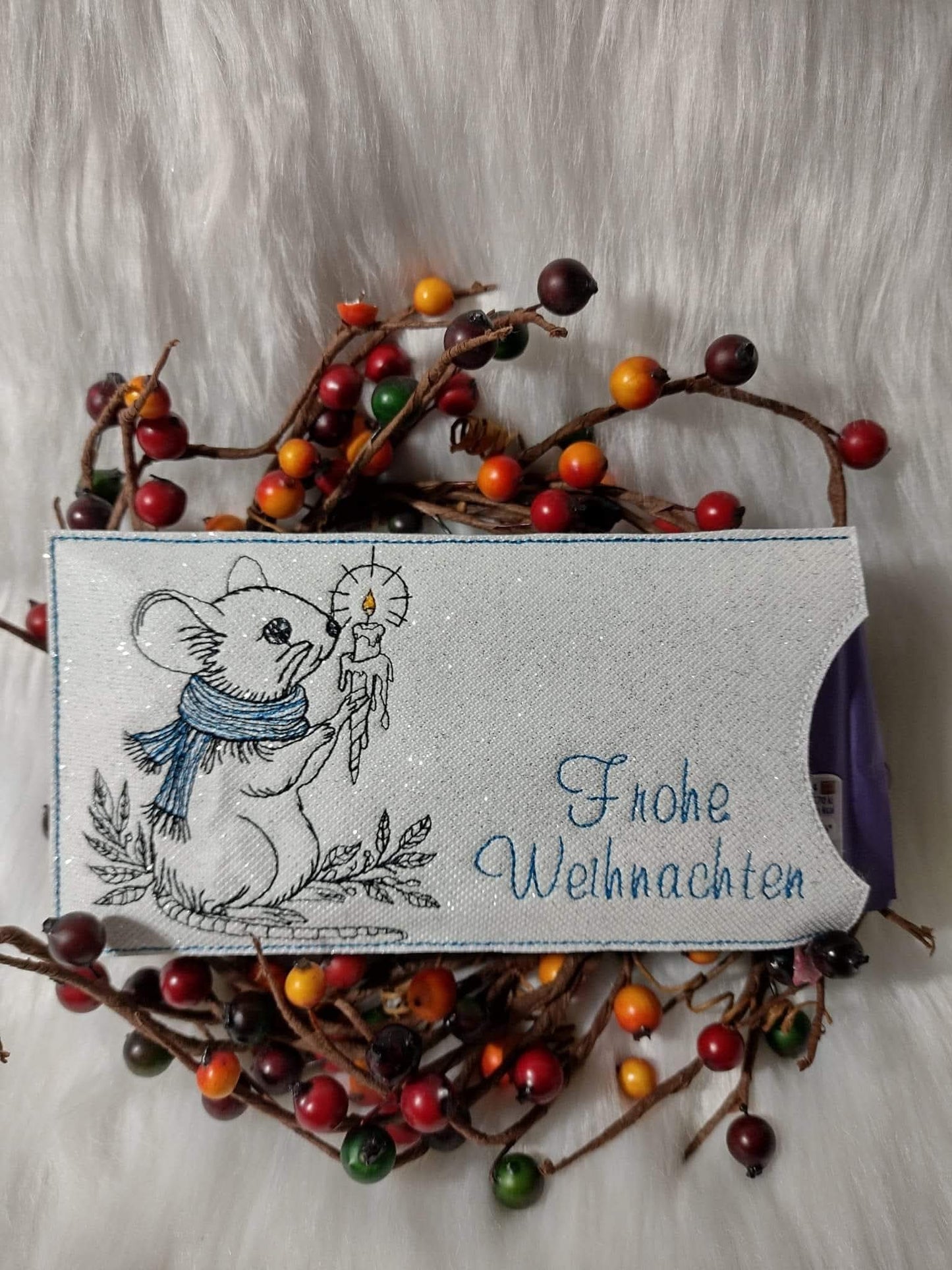 Ith Hülle Schokolade und Motiv Maus Weihnachten in 4 verschiedenen Größen