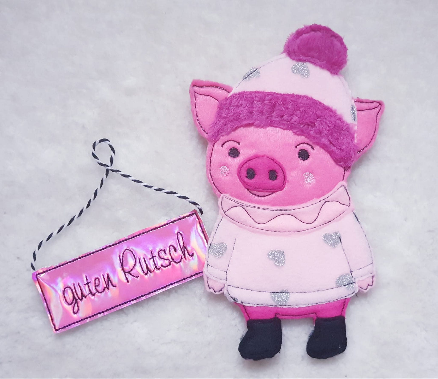 Lucky Pig Applikation Beidseitig in 6 Größen ab 13x18