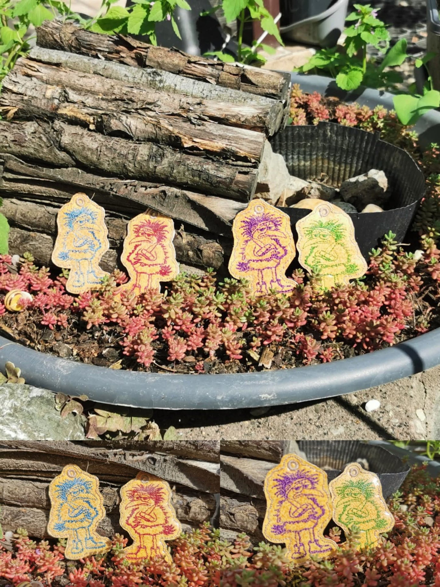 Gute Besserung Vogel Anhänger Karte Schild Motiv Set