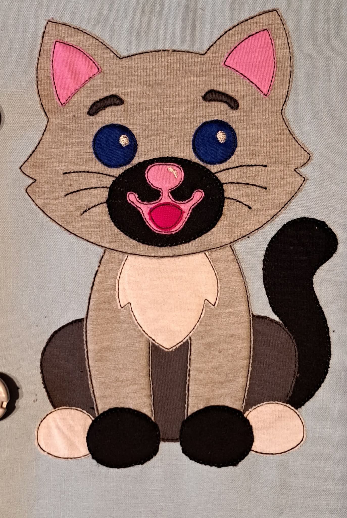 Katze Applikation Real in 5 Größen ab 13x18