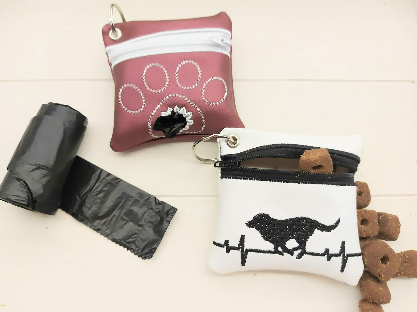 Taschenset ITH 10x10 und 13x18 4 Designs, zwei größen. Anker Ahoi KrimsKrams GassiBag LekkerliBag