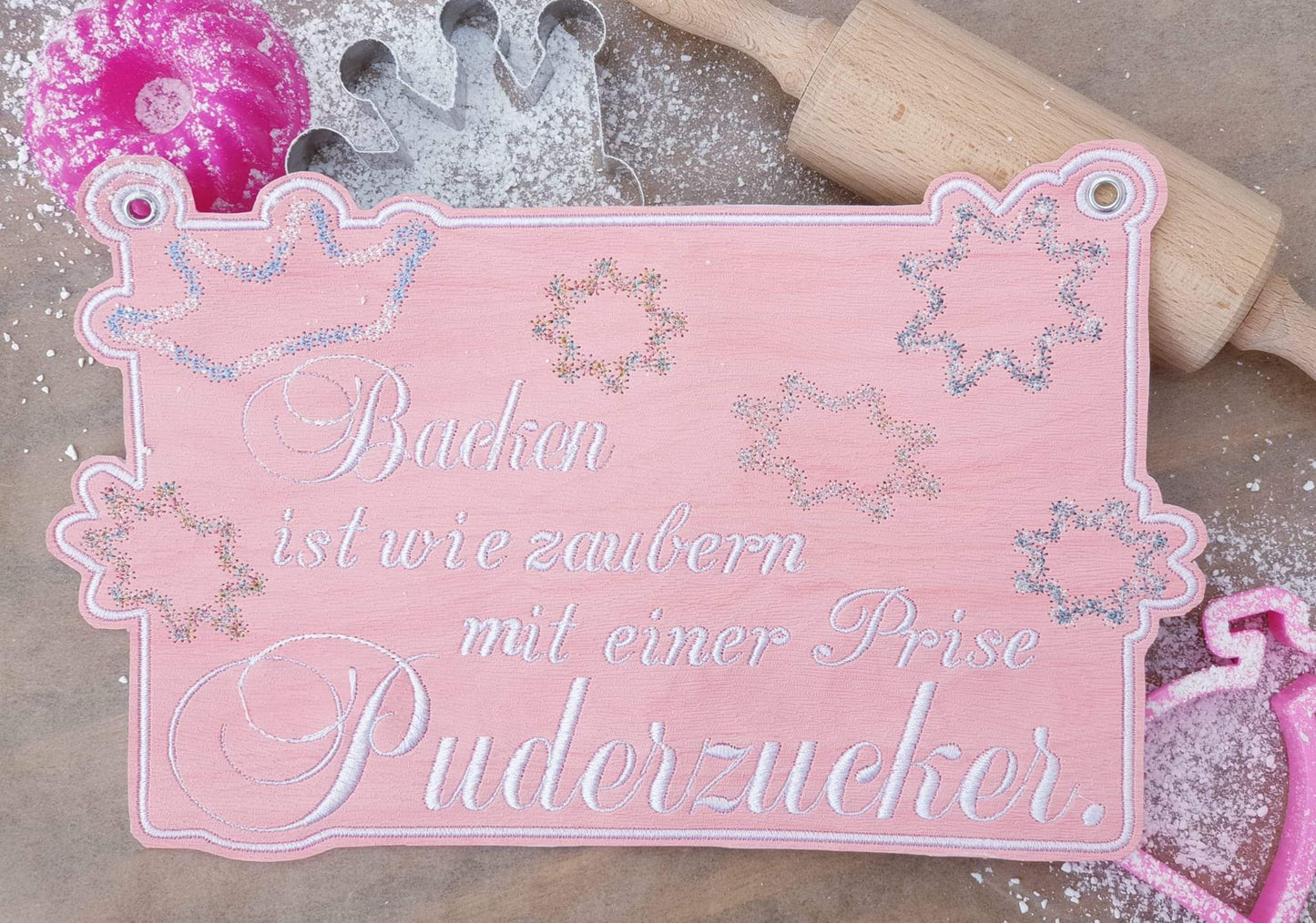 Schild Set Backen ist wie zaubern ab 13x18
