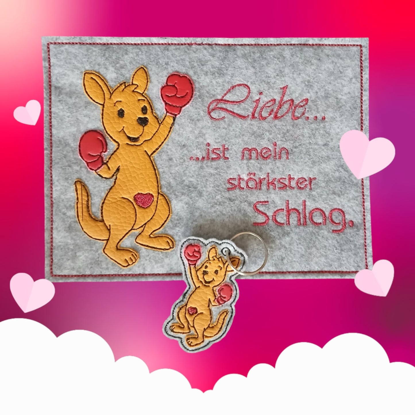 Känguru Set Anhänger Schild Motiv in 7 Größen ab 10x10