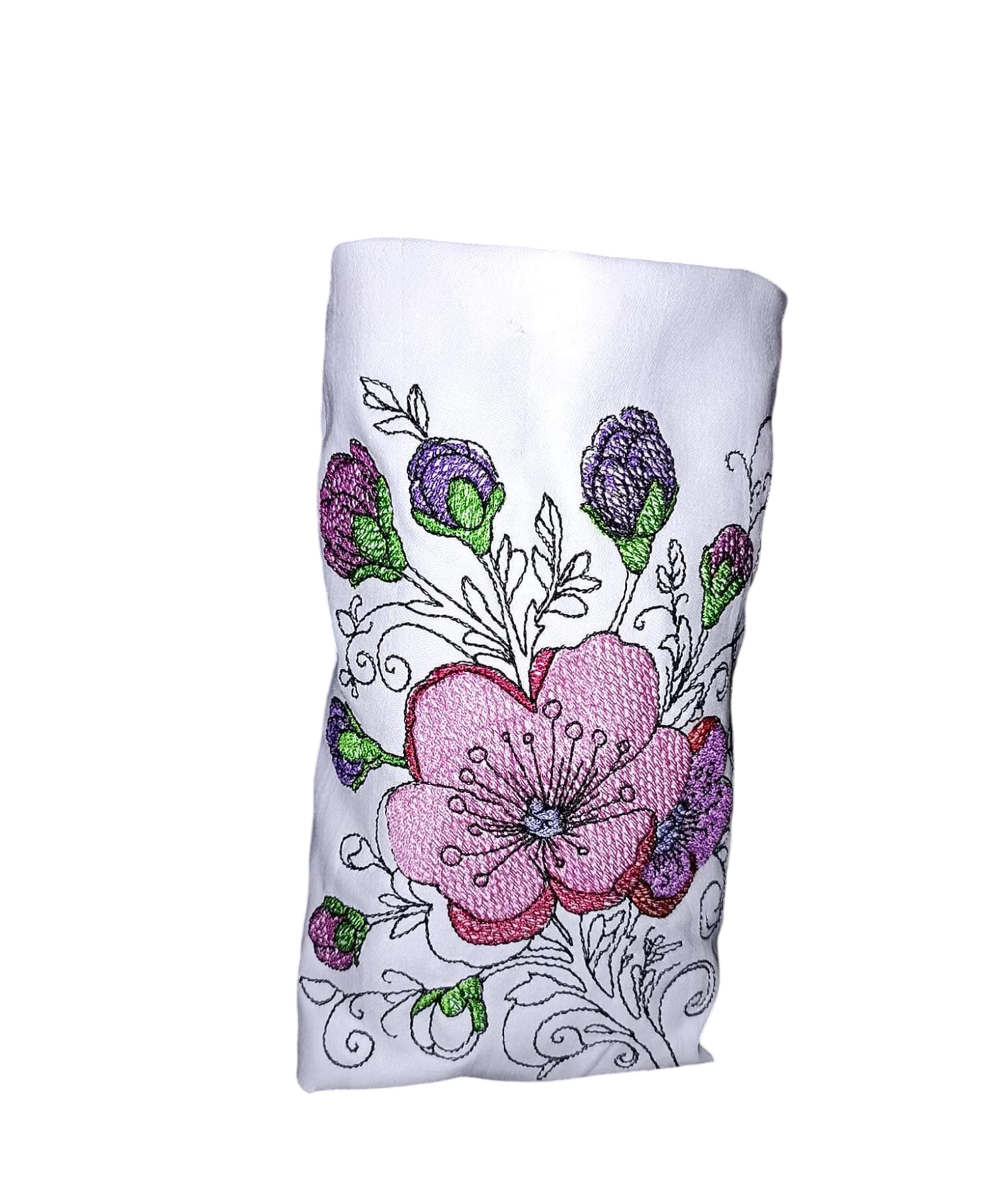 Blume in 4 Größen Mix aus Vollstich und Niceline