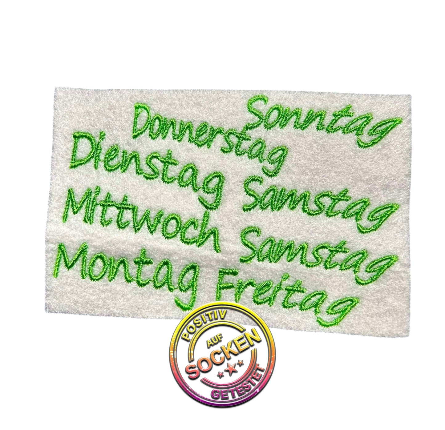 Sockendatei Wochentage Montag Dienstag Mittag Donnerstag Freitag Samstag Sonntag