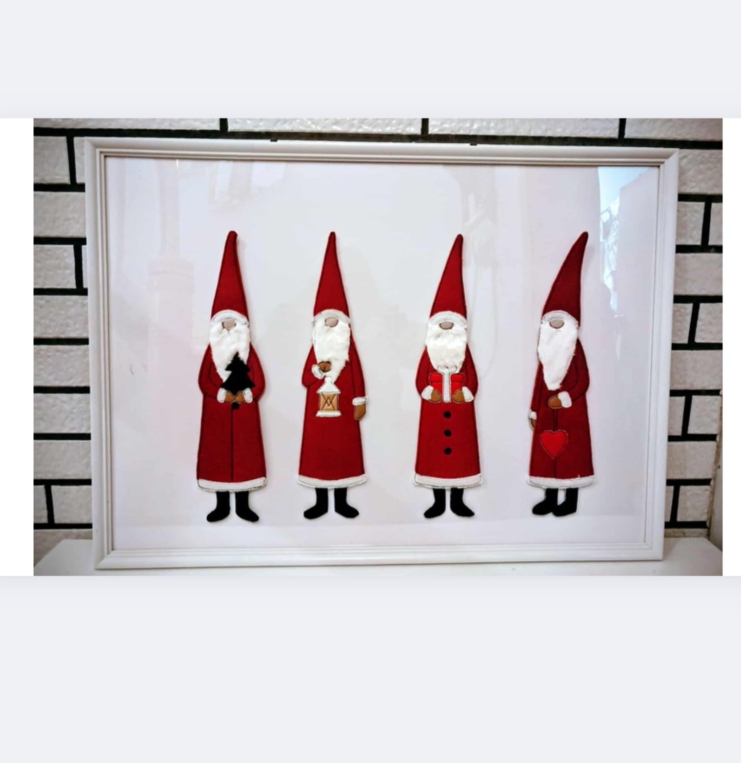 Applikation Santa Weihnachtsmann Set Megapack 4 Motive in je 7 Größen ab 13x18 und drei Varianten.