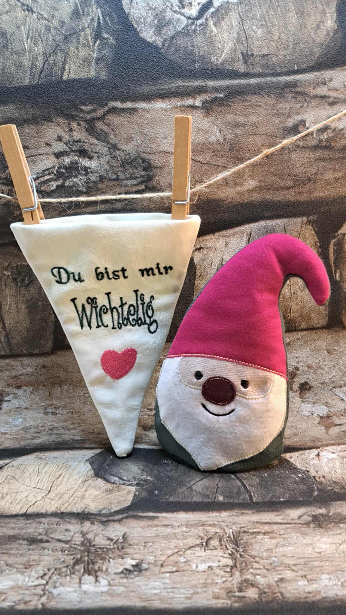 Set Spitztüte und Wichtel Gnom Du bist mir wichtelig