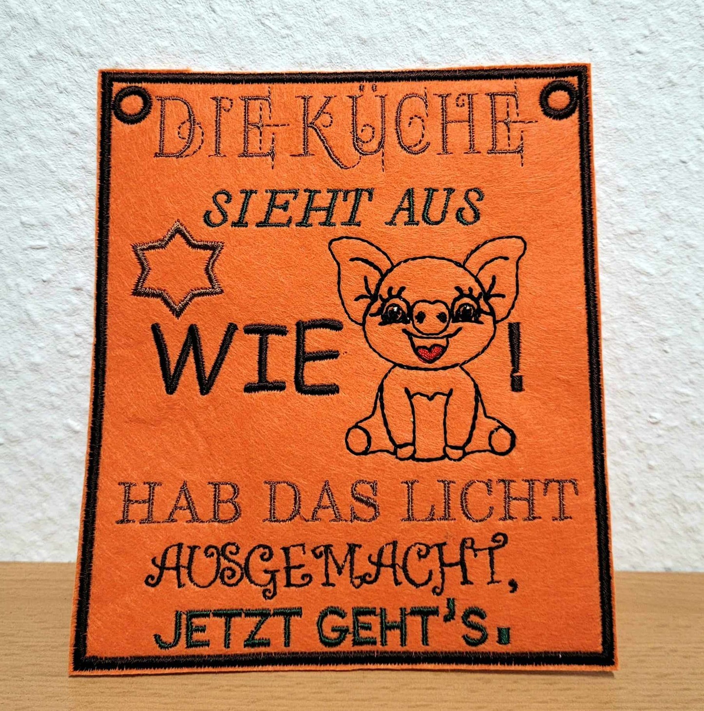 Schild 13x15 15x18 20x24 Küche sieht aus wie.....Sau