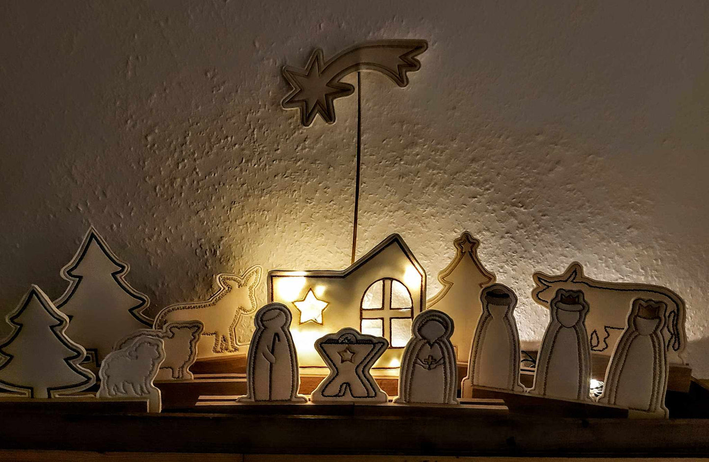 Krippe Klötzchen Datei Set Maria und Josef, Jesus, Drei heiligen Könige