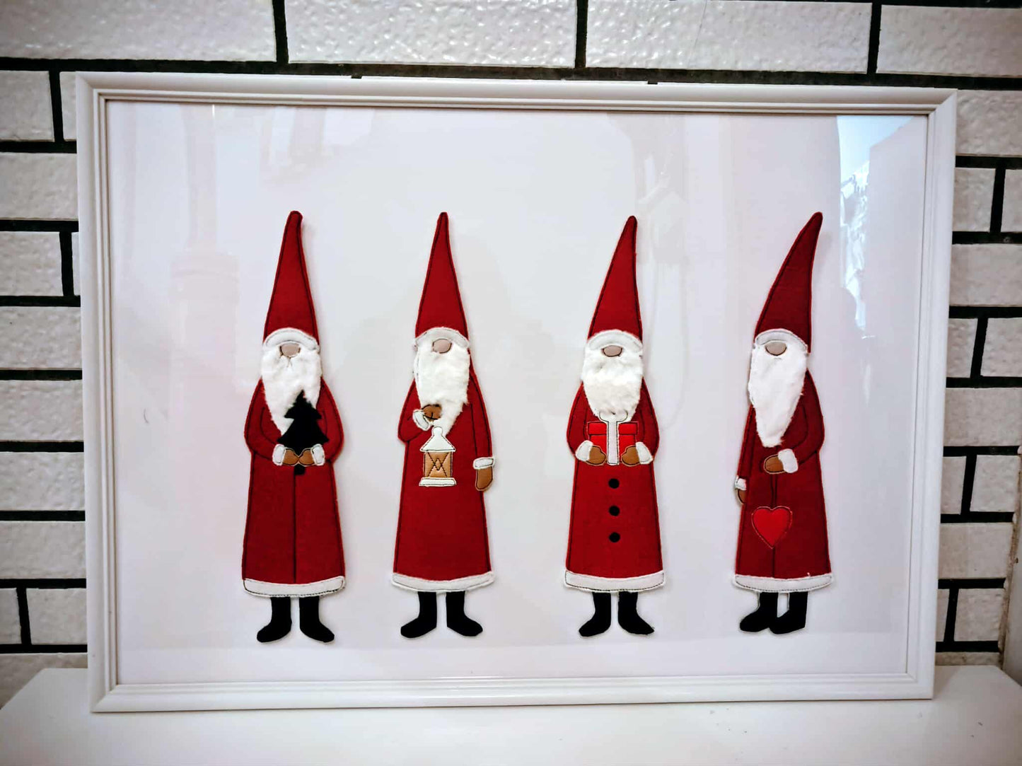 Applikation Santa Weihnachtsmann Set Megapack 4 Motive in je 7 Größen ab 13x18 und drei Varianten.