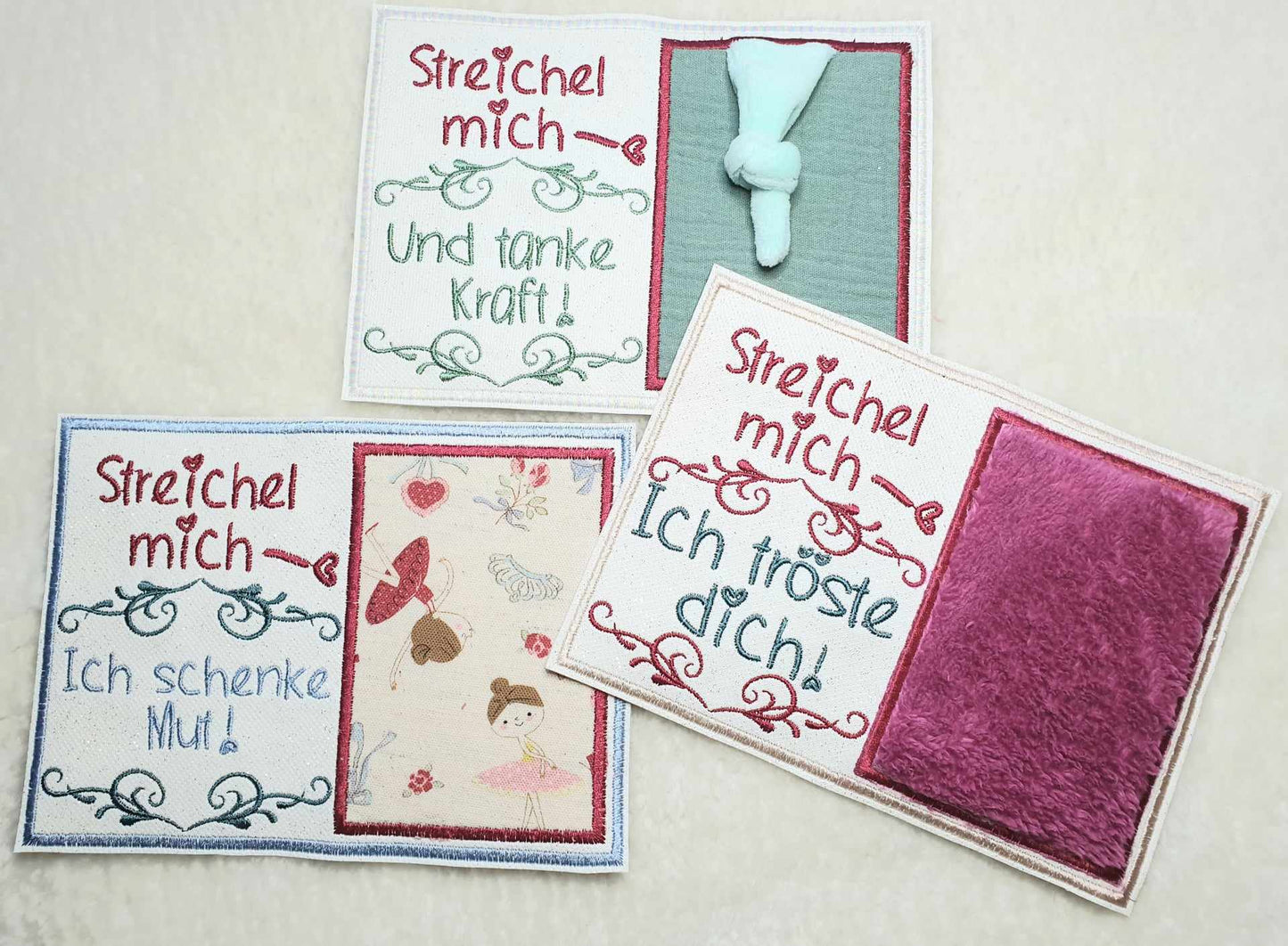 Schilder Set 7 Designs Mut Trost Kraft Glück Aussprechen und denk an mich 13x18