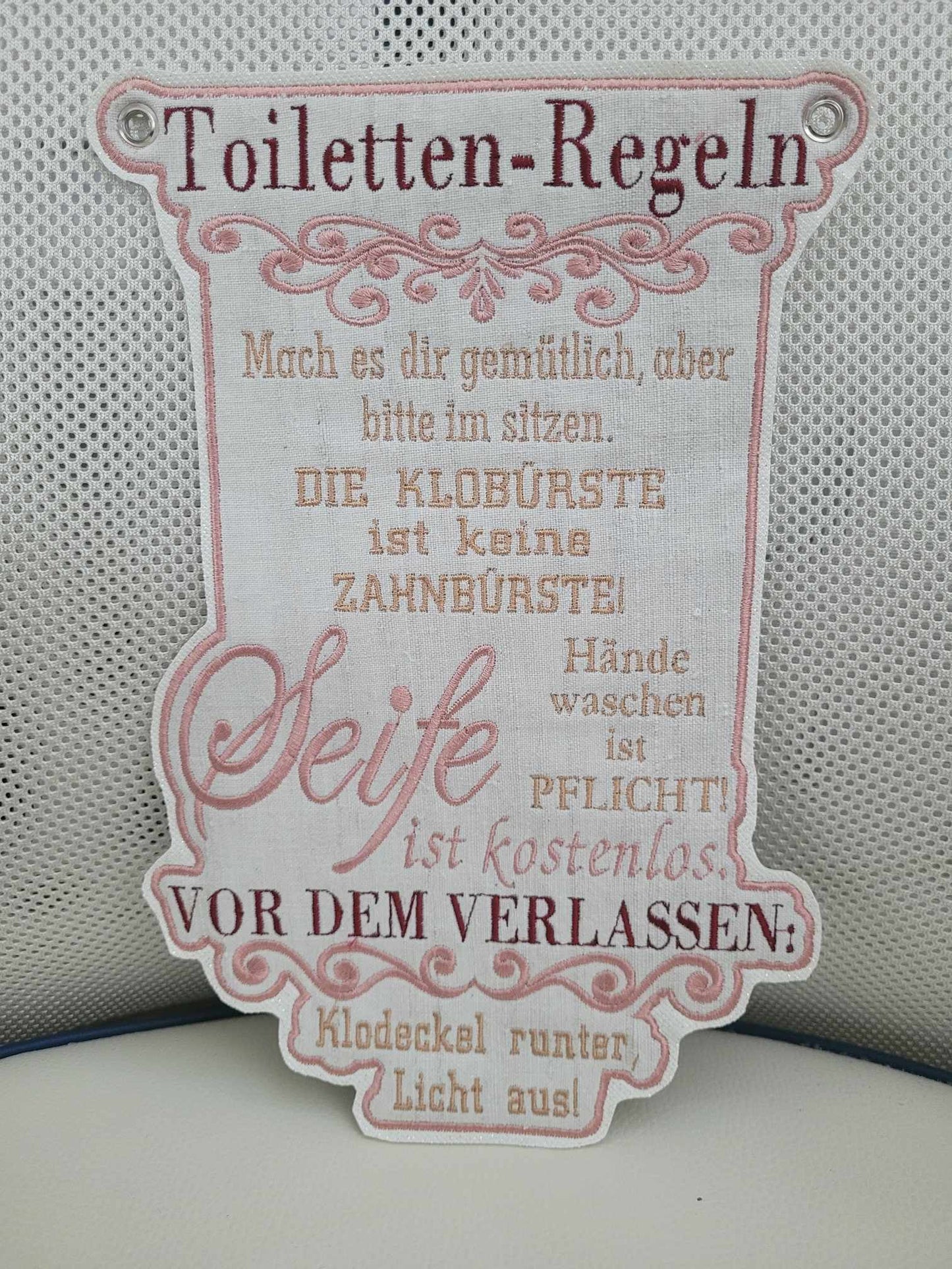 Schild Toiletten Regeln in Shabby Look 20x30