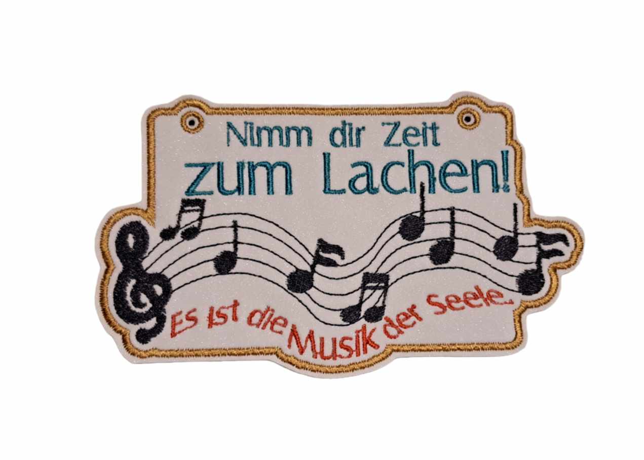 Zeit Musik Lachen Seele Schild Set 7 Größen