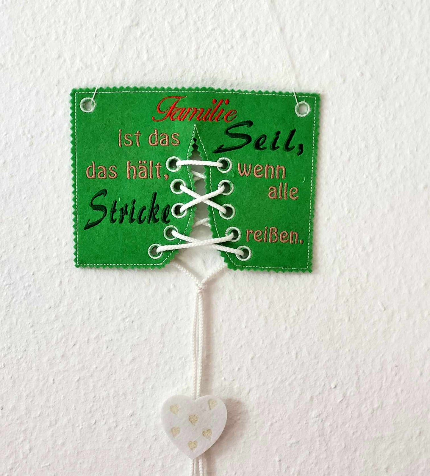 Schild Familie Seil Stricke 13x18 15x20 20x28 24x33