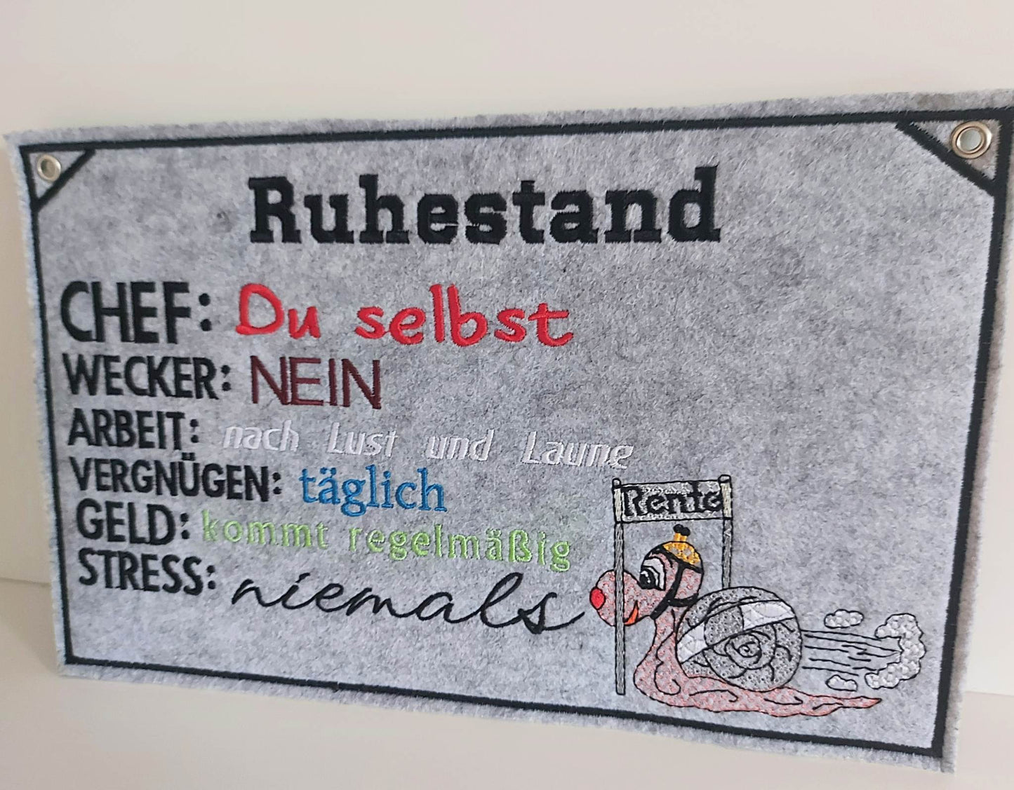 Schnecke Rente Ziel 3 Größen