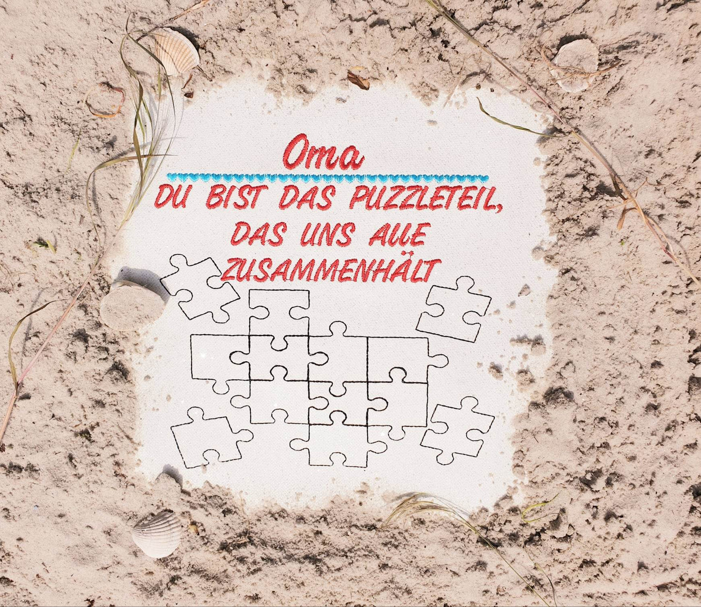 Puzzle Teil Mama Papa Oma Opa Familie Zusammenhalt