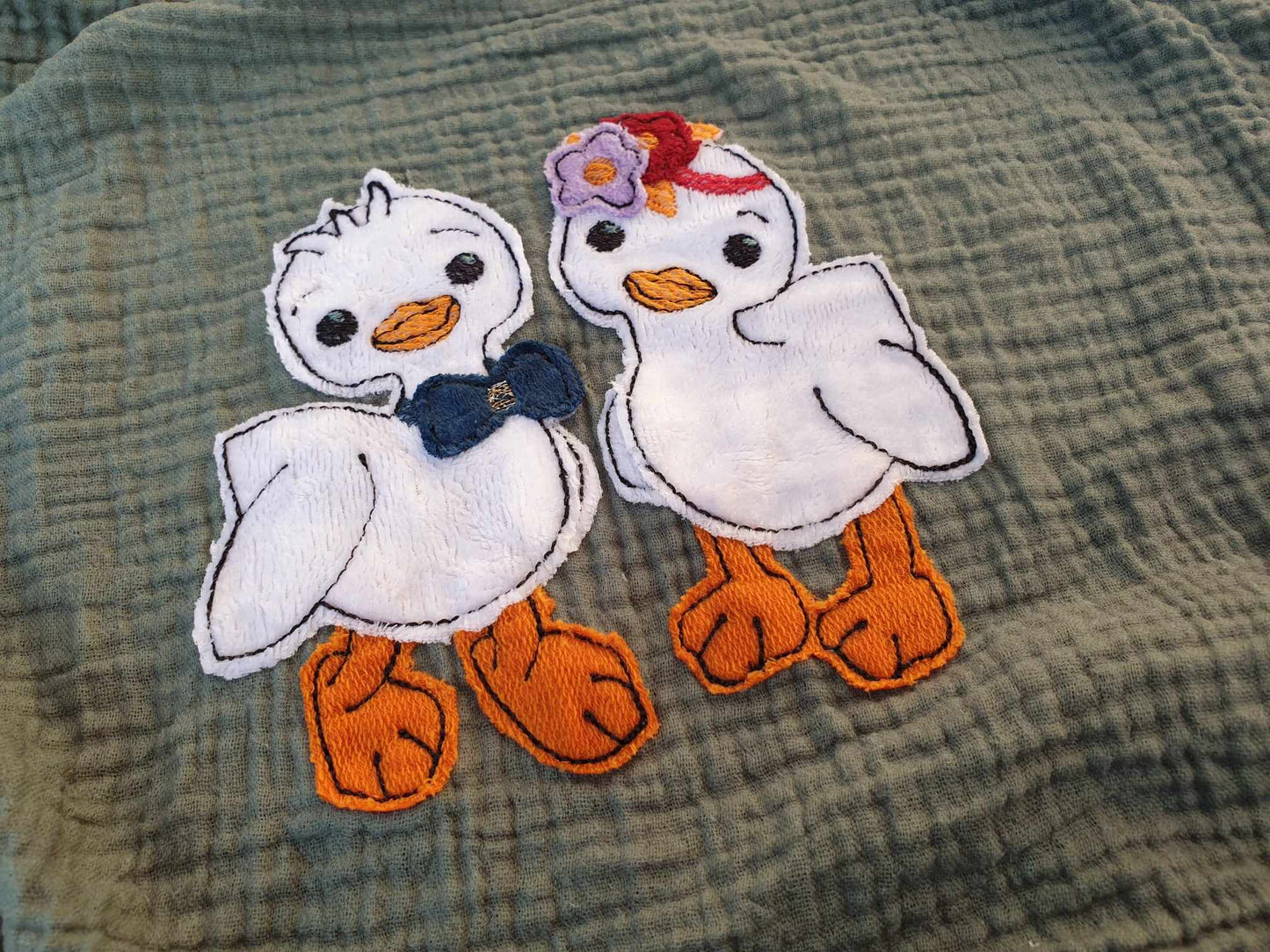 Enten Pärchen Paar Doodle Set Einzeln und zusammen alle Größen