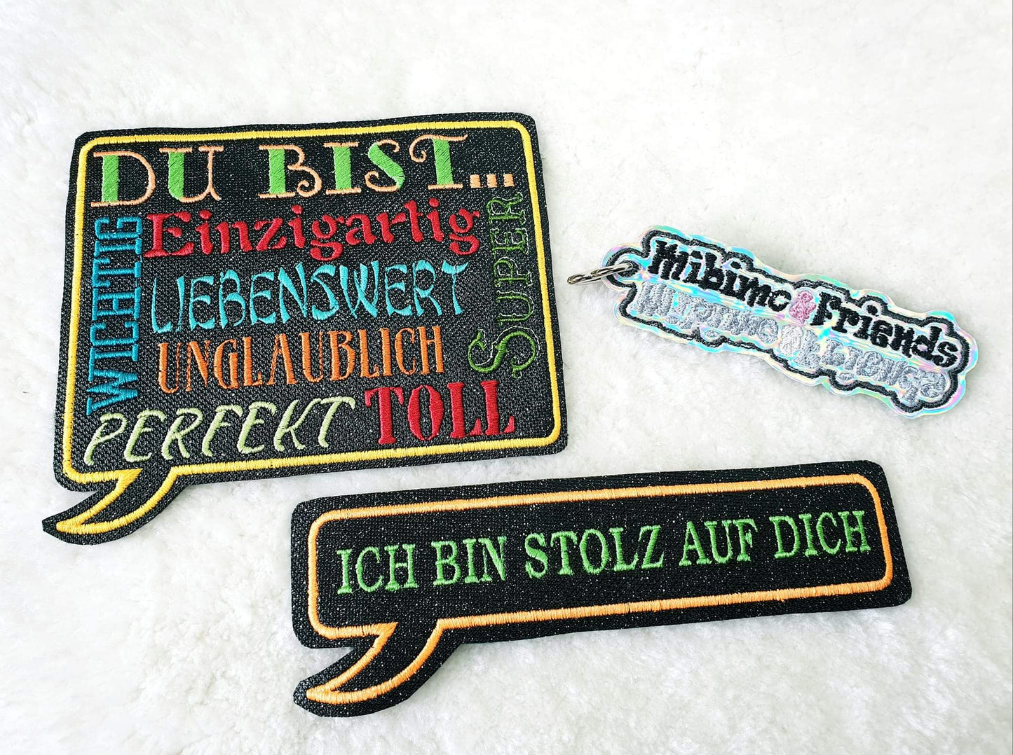 Schild Applikation 13x18 Du bist... Ich bin stolz auf dich. Wortspiel