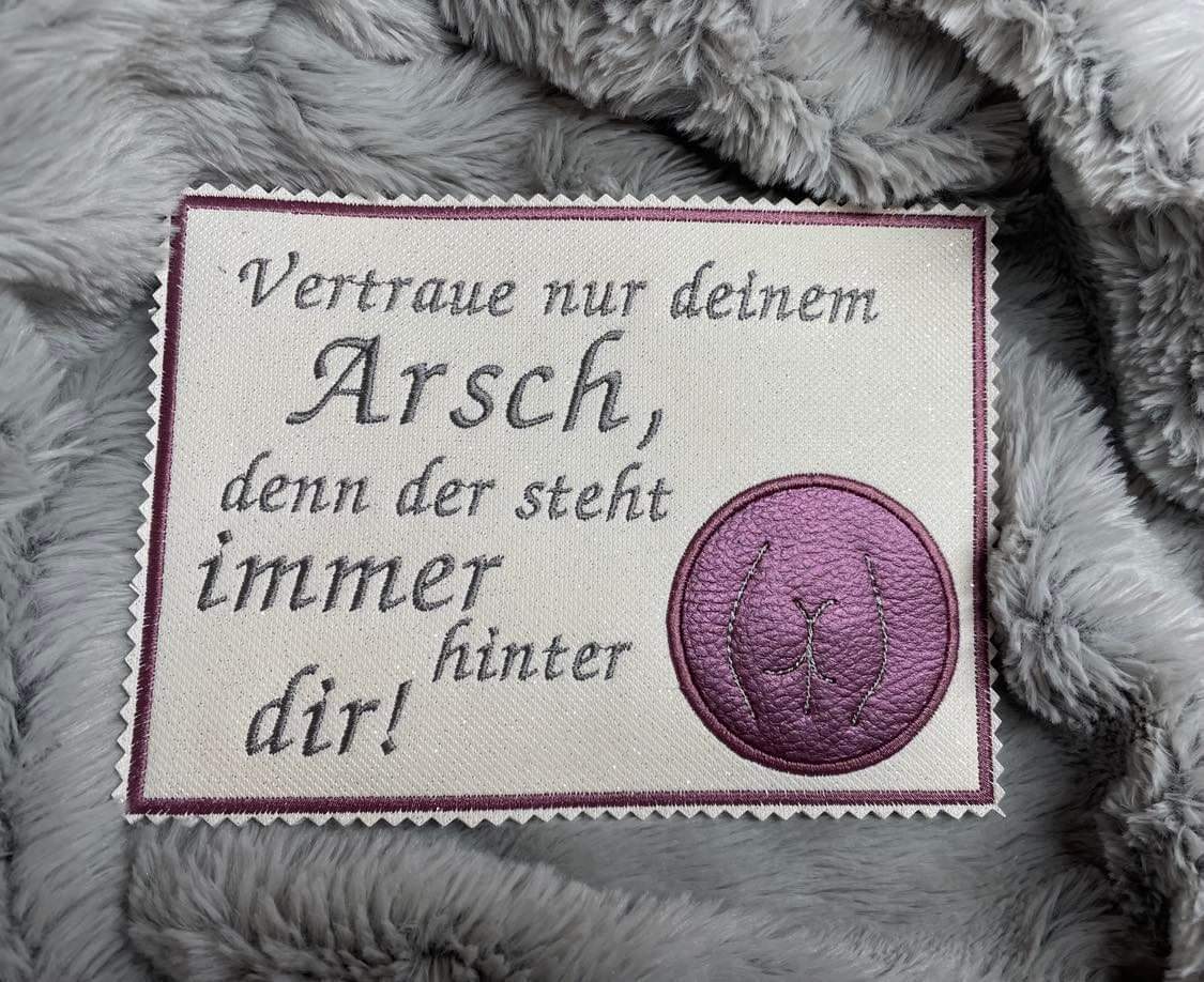 Mug Rug ITH Dein Arsch steht immer hinter dir 13x18