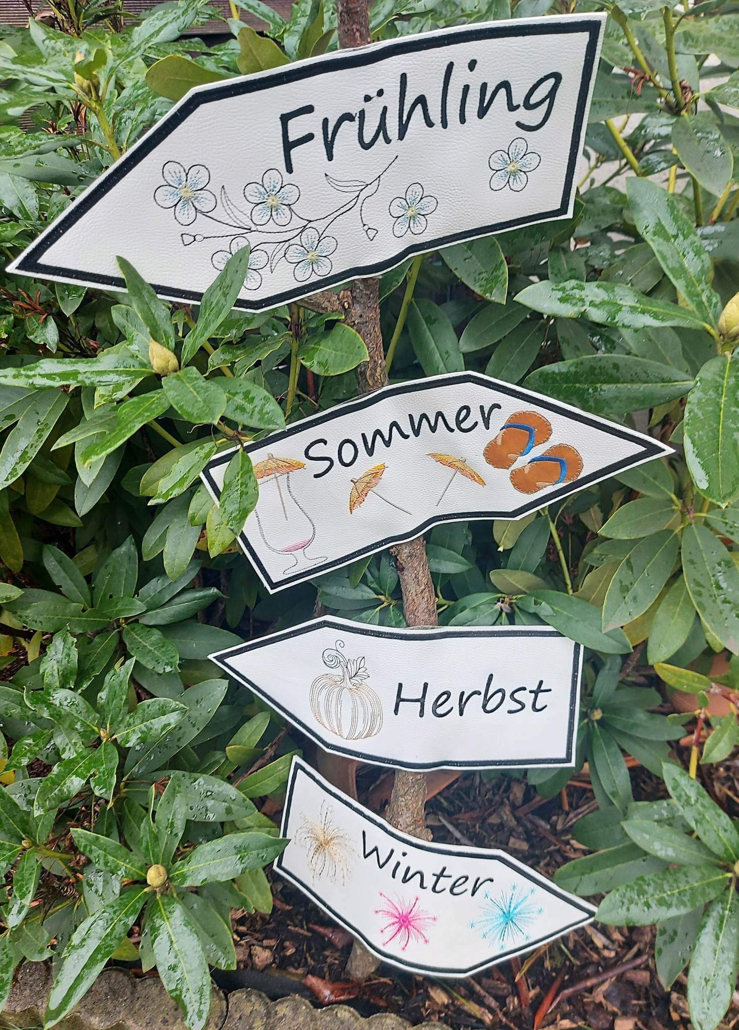 Wegweiser Schilder Mega-Set 10 Größen ITH Frühling Sommer Herbst und Winter