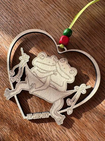 Laser Datei SVG Frosch Liebe Motiv Schild