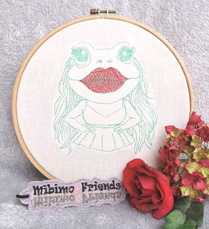 Skizze Frosch dicke Lippe in 4 Größen