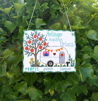 Applikation Camper Camping Urlaub  ab 13x18 in 5 Größen