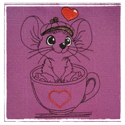 Maus Im Becher Herz in 5 Größen ab 13x18