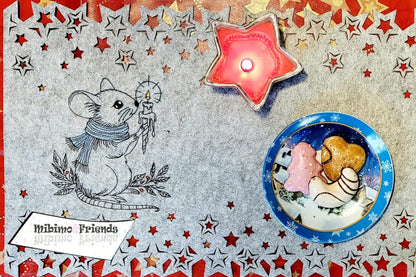 Ith Hülle Schokolade und Motiv Maus Weihnachten in 4 verschiedenen Größen