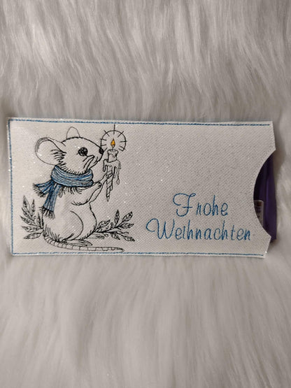 Ith Hülle Schokolade und Motiv Maus Weihnachten in 4 verschiedenen Größen