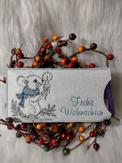 Ith Hülle Schokolade und Motiv Maus Weihnachten in 4 verschiedenen Größen