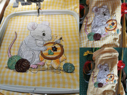 Maus Applikation Nähen ab 13x18