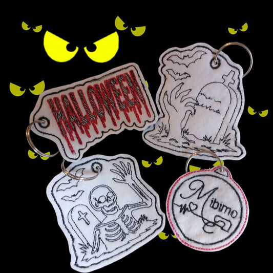 Halloween Set Lichterbeutel, 2 Motive in je 5 Größen, 1 Text in 8 Größen, 3 Anhänger