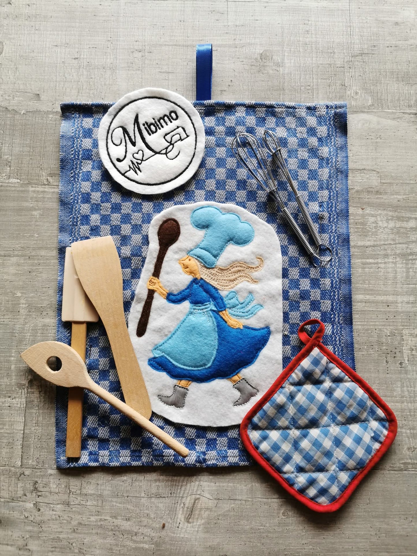 Frau Koch Applikation Köchin ab 13x18 in 7 Größen bis 20x36