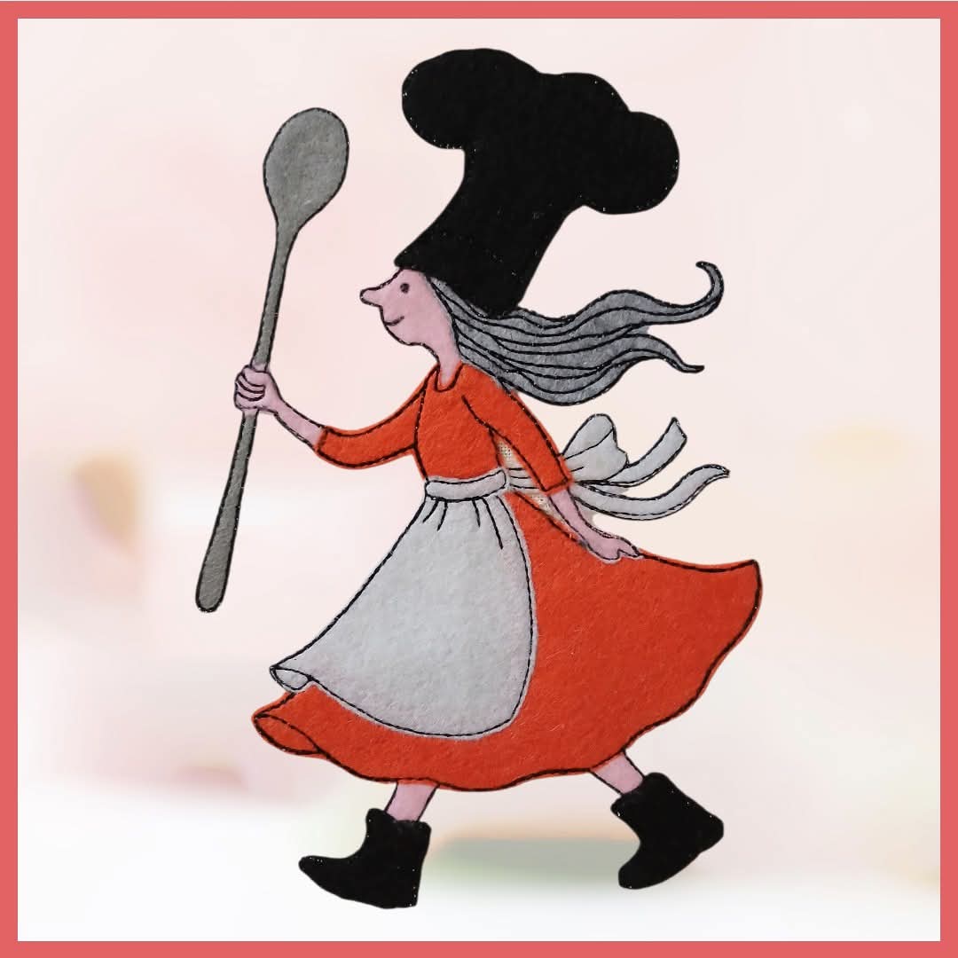 Frau Koch Applikation Köchin ab 13x18 in 7 Größen bis 20x36