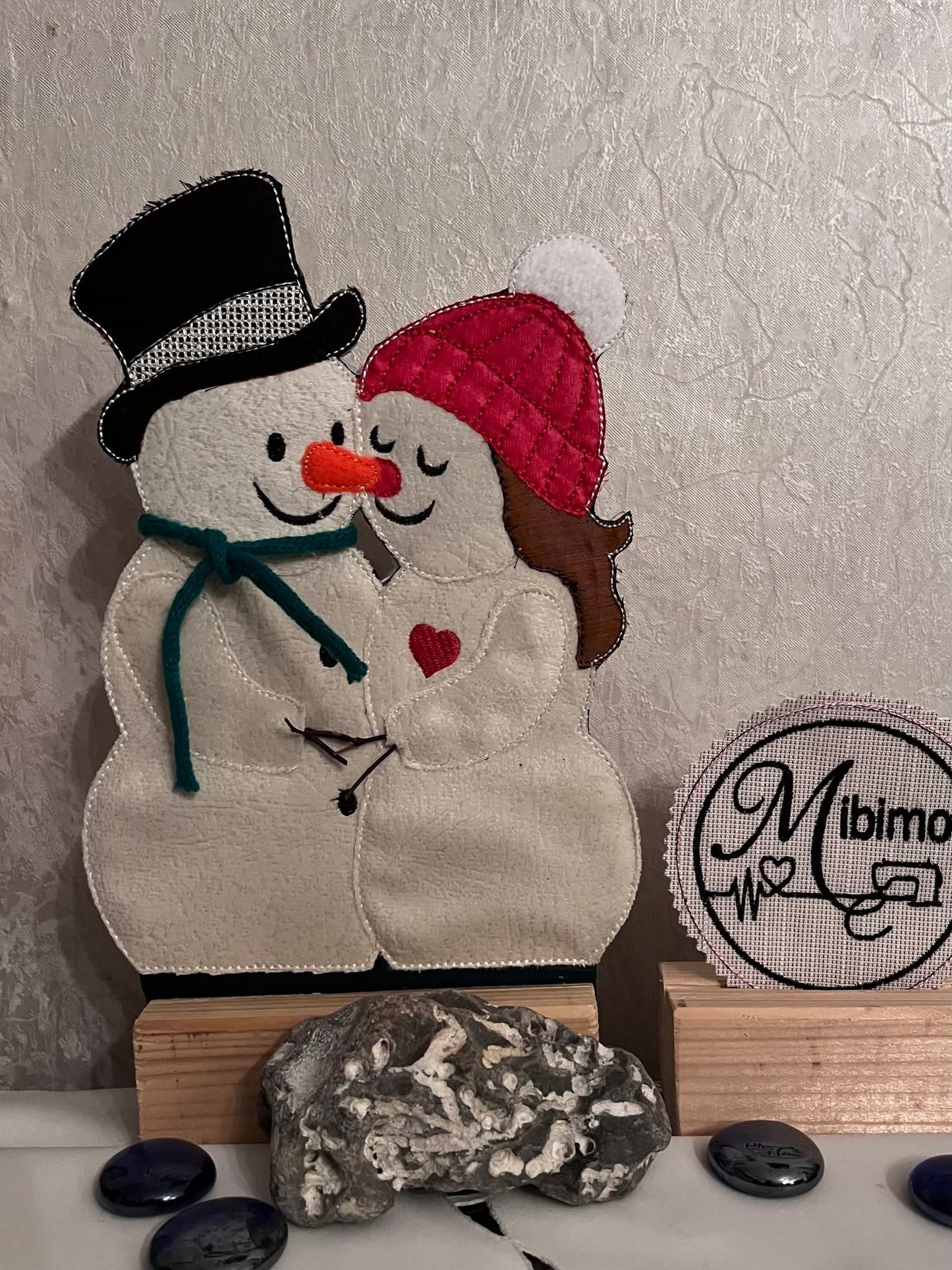 Schneemann Liebe Applikation ITH ab 13x18 in 7 Größen