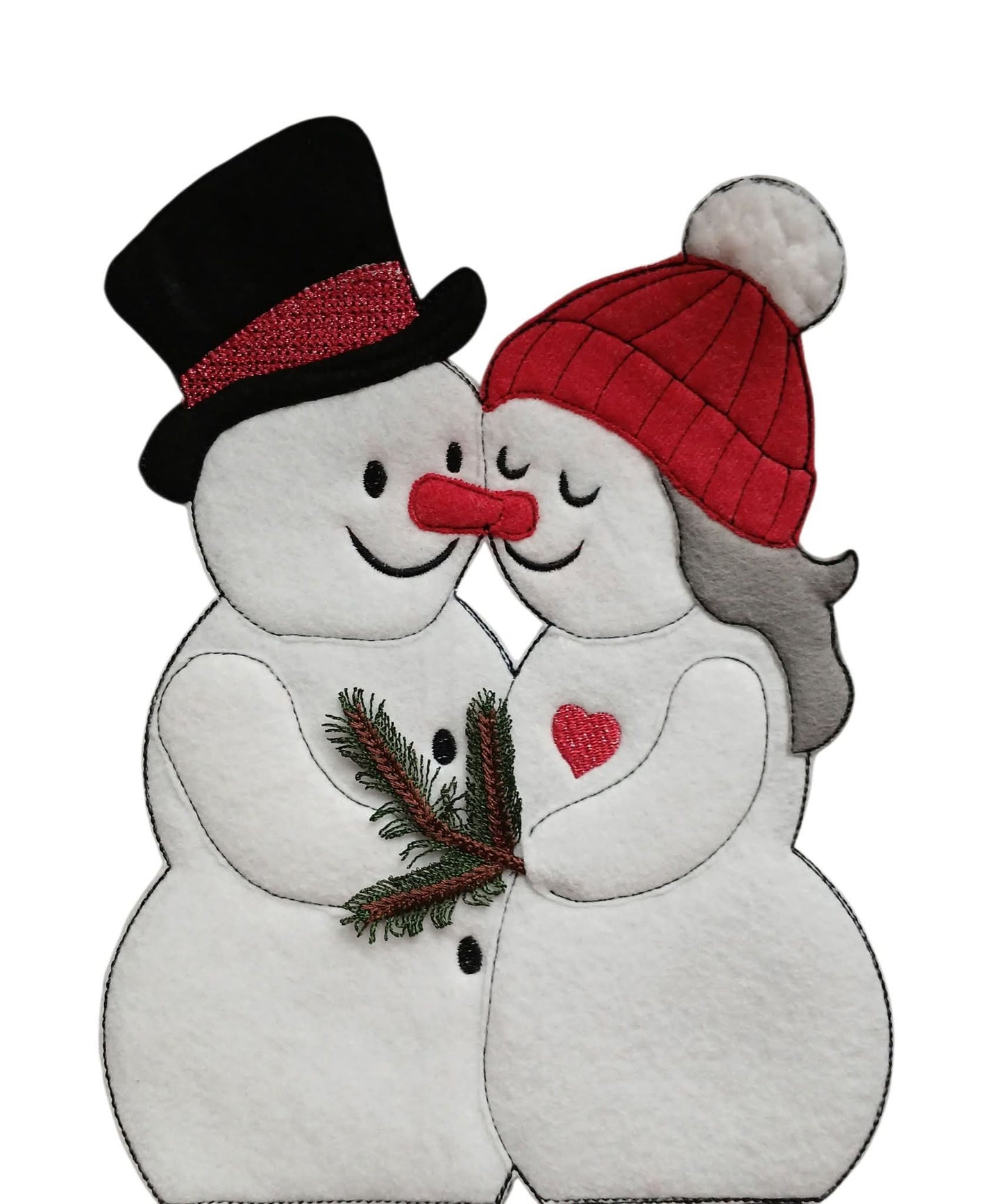 Schneemann Liebe Applikation ITH ab 13x18 in 7 Größen